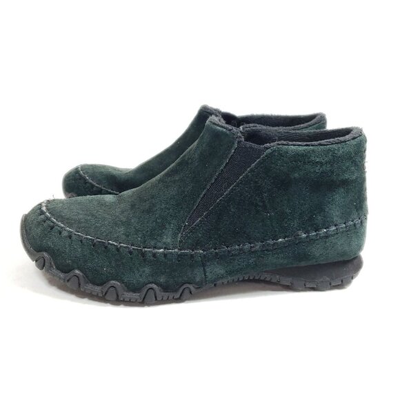 Skechers Women's Size 7 Suede Leather Forest Green Ankle Bootie - Picture 3 of 9